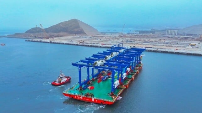 RTG cranes delivered to the newly-built port of Chancay, 2024 (China COSCO)