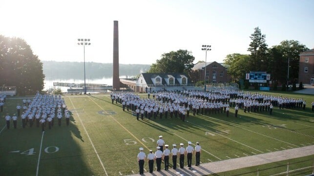 USCGA cadets marching