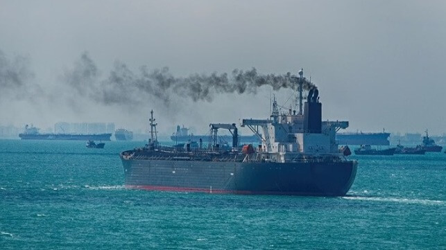 Ship with smoke