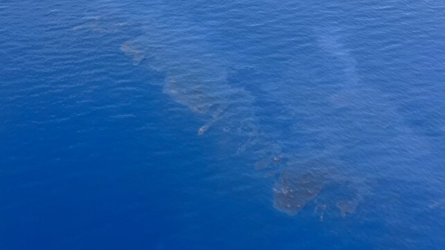 Oil slick off Corsica