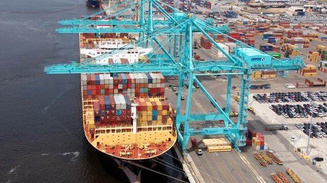record container imports at US ports 