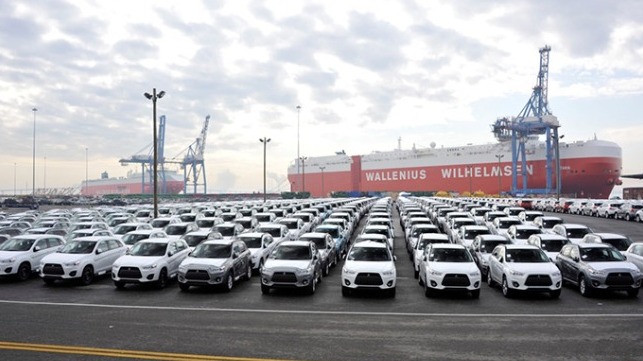 vehicles in the port of Baltimore