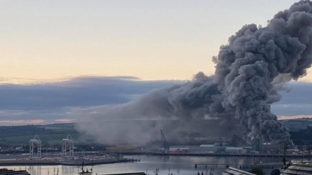 Fire disrupts operations at Port of Cork