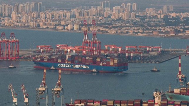 opening of Haifa's new container terminal