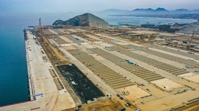 The Cosco Shipping-owned Port of Chancay is nearly completed (Ministerio de Transportes y Comunicaciones)
