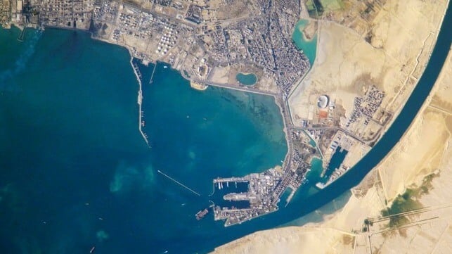 Suez Canal from space