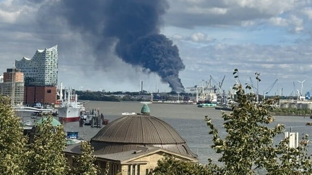 Hamburg warehouse fire