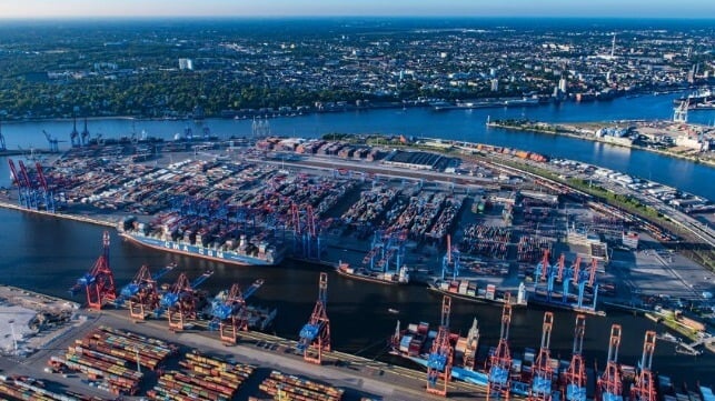Hamburg container port
