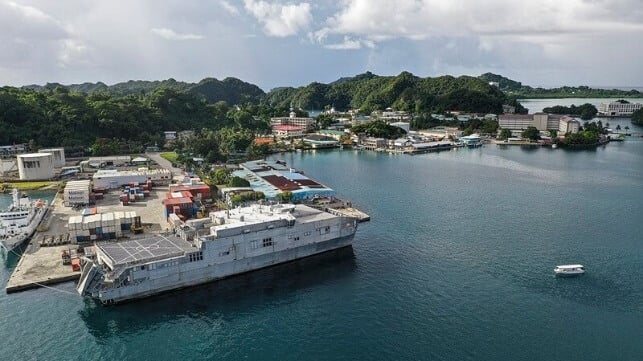 A U.S. Navy fast transport at Koror, Palau (USN file image)