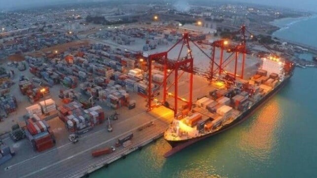 The former Bollore terminal at Lome, Togo, now part of MSC (Bollore Group)