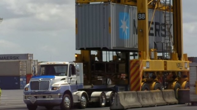 container on truck