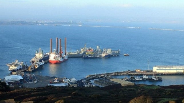 The small commercial port of Portland was once a major Royal Navy base, and it may soon be a major H2 storage site (Portland Port file image)