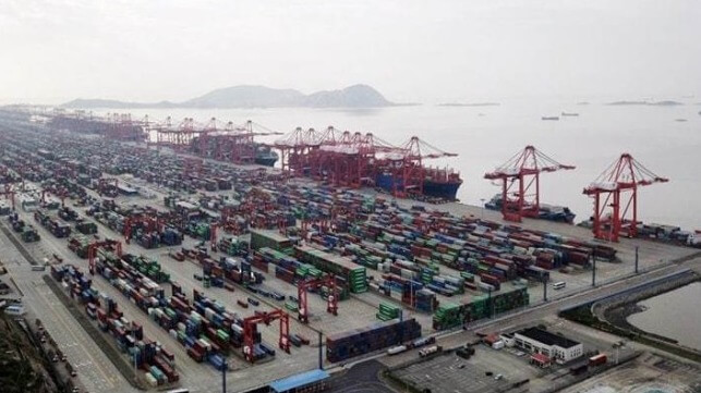 Shanghai port container record