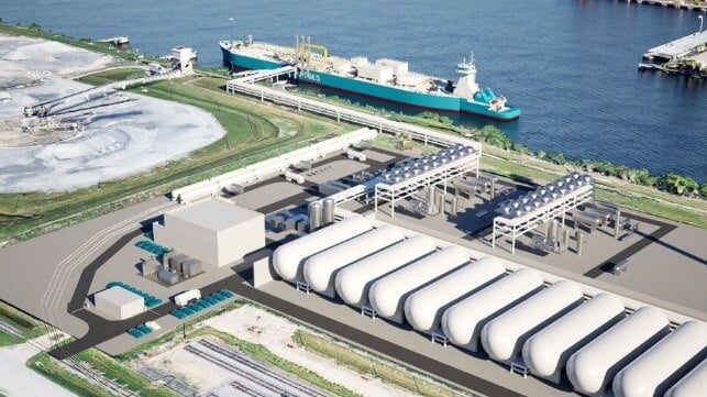 LCO2 terminal in Port Tampa Bay