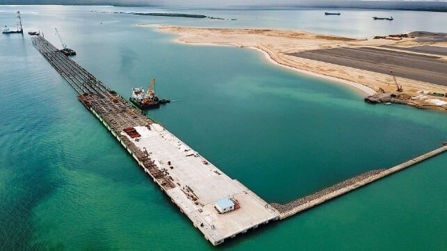 Lamu Port during construction (LAPSSET file image)