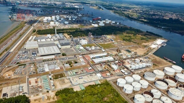 Chemical plants and tank farms at Port of Antwerp, Europe's largest integrated chemical-industry cluster (Port of Antwerp)