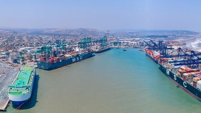Se reanuda un paro portuario en el puerto de San Antonio, Chile