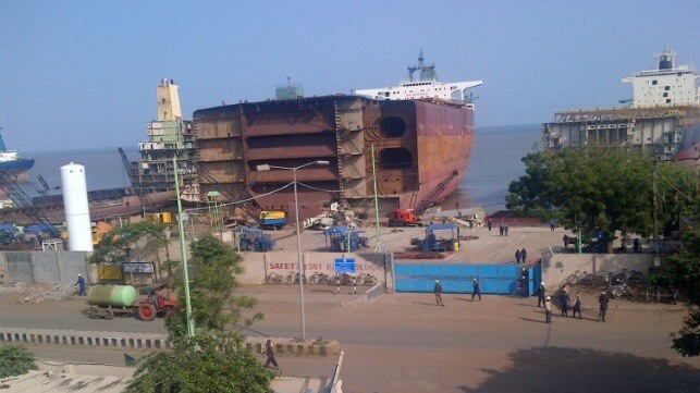 Alang shipbreaking yard