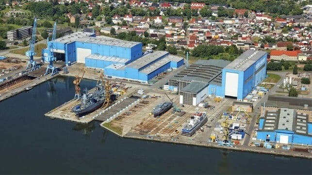 German naval shipbuilder yard