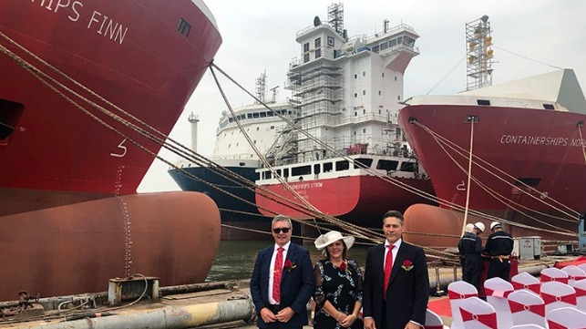 Containerships’ third and fourth LNG-powered vessels were christened earlier this month at the Wenchong Shipyard, China.
