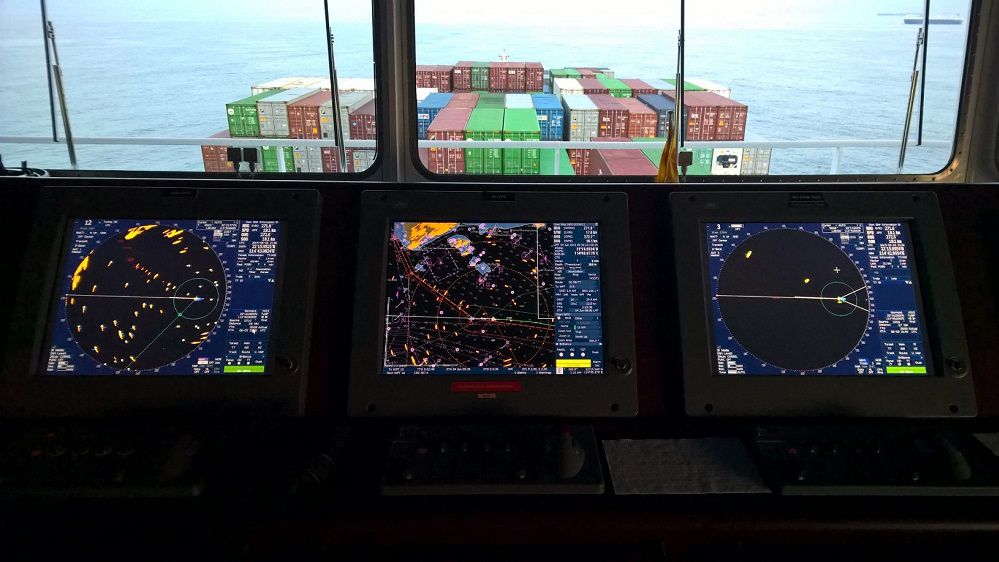 JRC ECDIS onboard container vessel