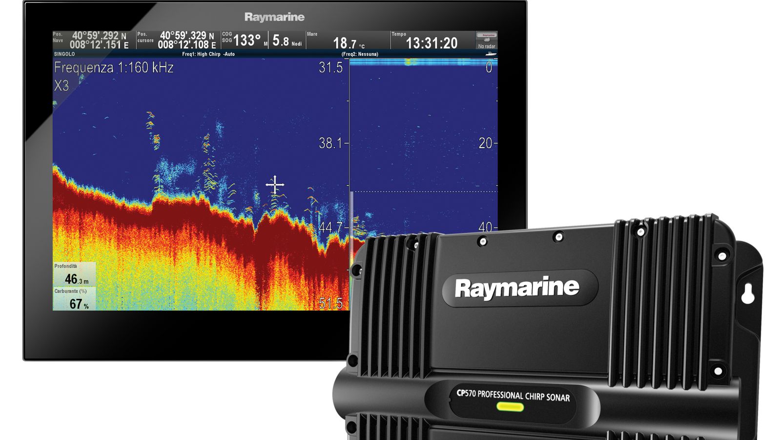 Raymarine's new CP570 Professional CHIRP sonar