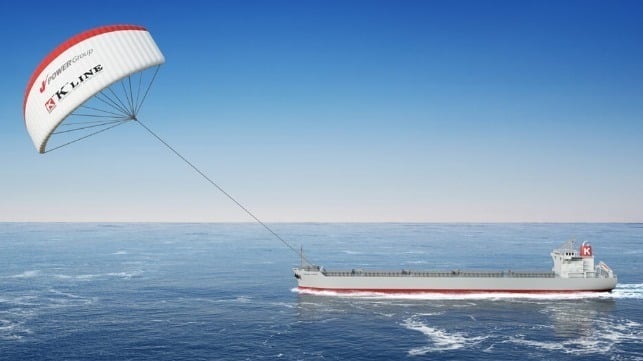 wind assisted propulsion with kite