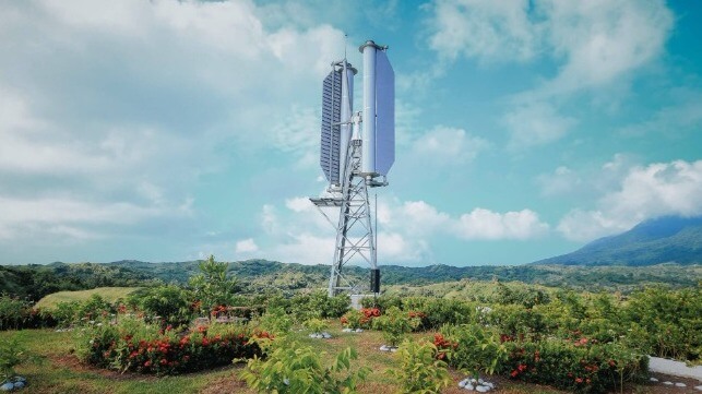 Vertical axis wind turbine in the Philippines