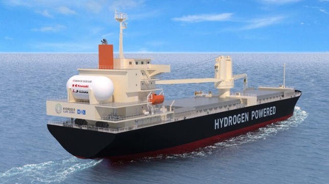 hydrogen-fueled cargo ship