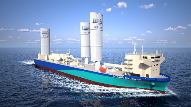 LCO2 design concept with hard sails