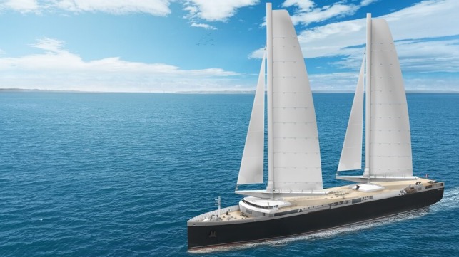 Neoliner sail-powered cargo ship