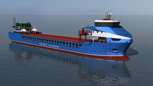 hydrogen-powered short-sea cargo ship