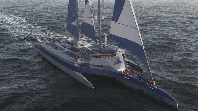 Startup Raises $43M for Austal to Build Gigantic Sailing Cargo Trimaran