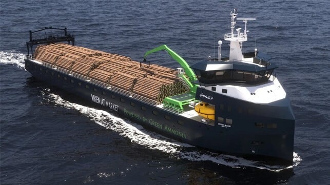 ammonia fueled timber carrier