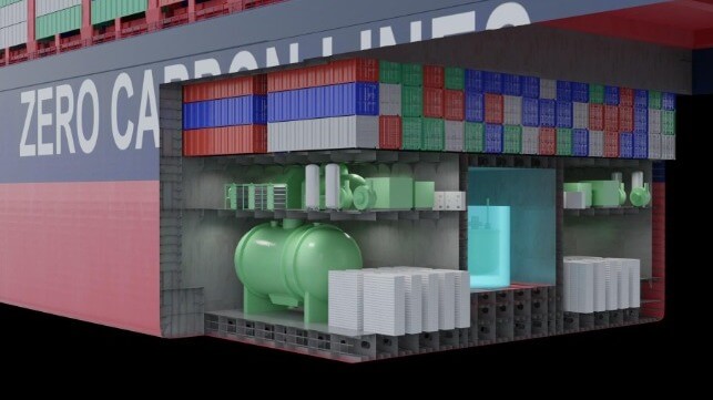 Conceptual nuclear propulsion plant aboard a 14,000 TEU boxship (ABS / HEC)