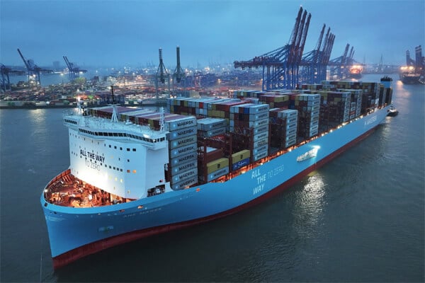 Ane Maersk in service in port