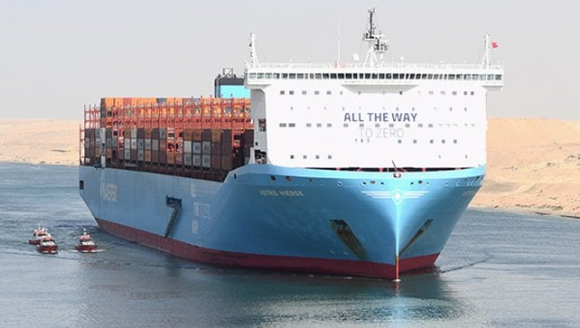 Maersk containership in the Suez Canal