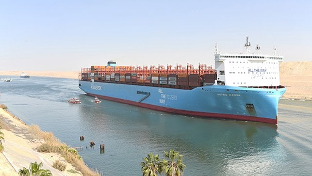 Maersk containership in the Suez Canal