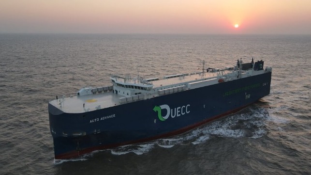 first dual-fuel battery hybrid car carrier 