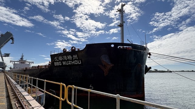 Chinese owned bulker docked in Australia