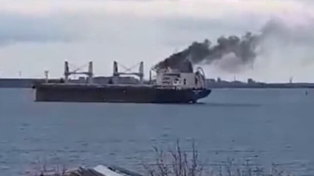 bulker hit by Russian missile