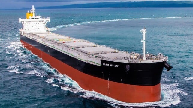 bulk carrier at sea