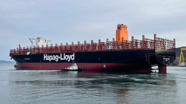 Hapag-Lloyd의 한국 최초의 LNG 추진 ULCV 플로트