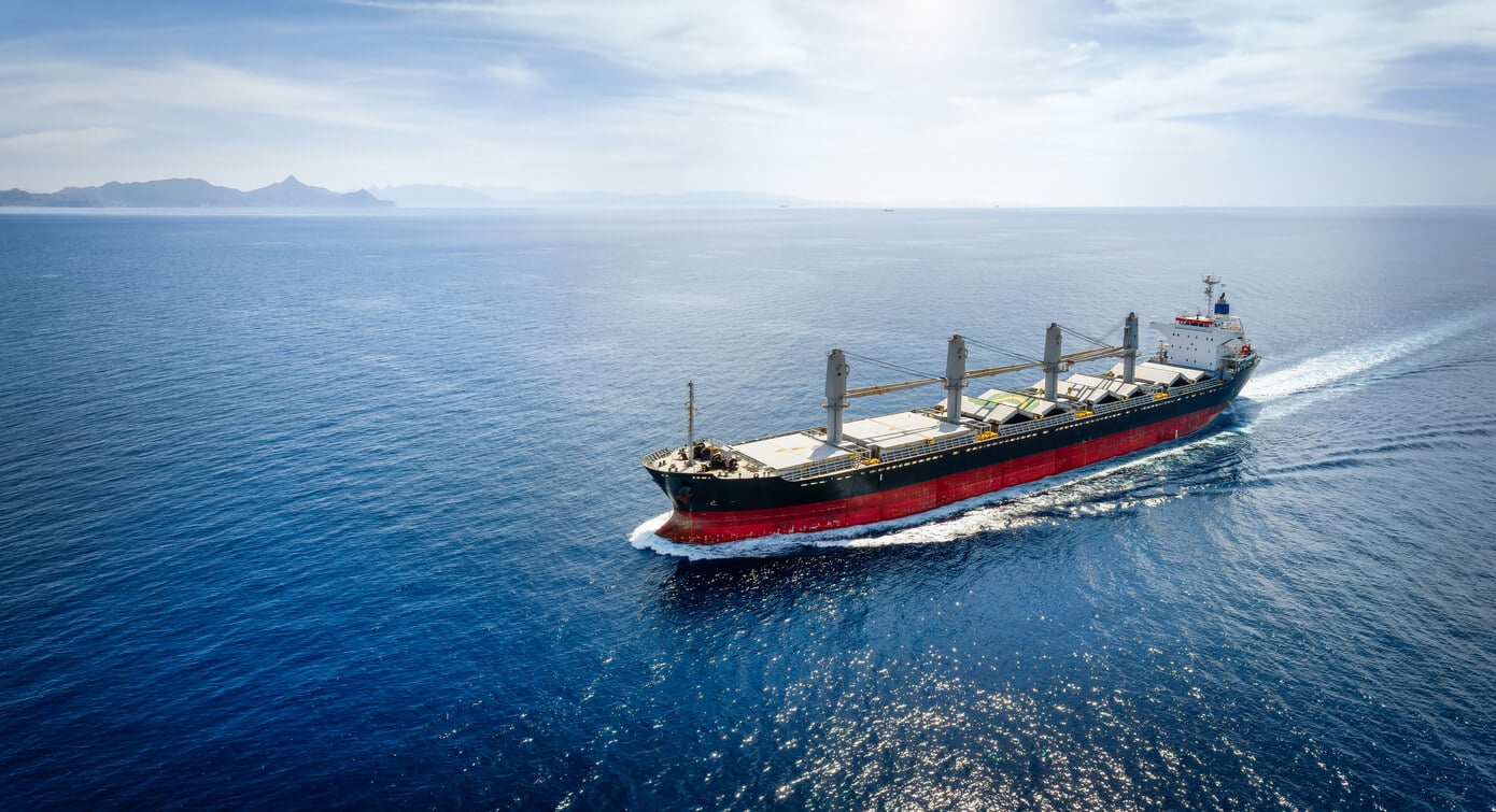 bulker at sea