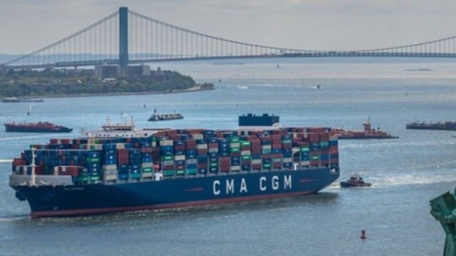 CMA CGM Brazil in New York Harbor