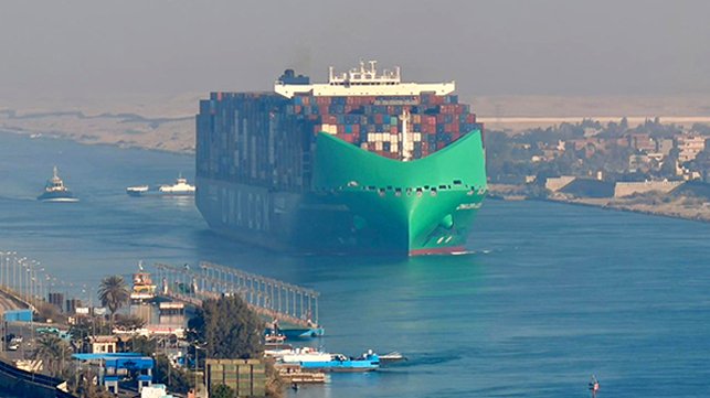 ultra-large container vessel in Suez Canal