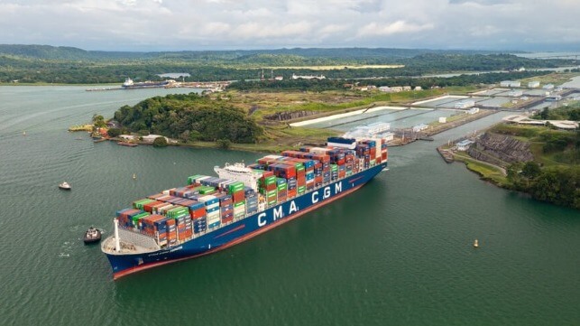 record container volume transits Panama Canal 