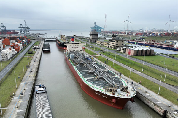 Cajun Sun arriving Antwerp