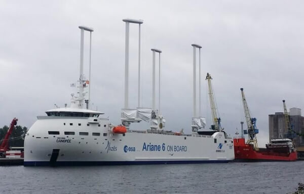 Ro-Ro Cargo Ship for European Space Agency “Unfurls” its Sails