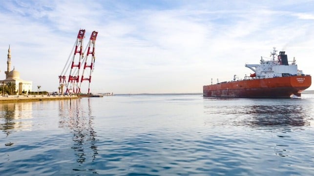 tanker in Suez Canal